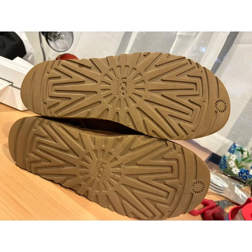 UGG Australia Classic Tall Boots Chestnut Brown Suede Sheepskin Womens 8